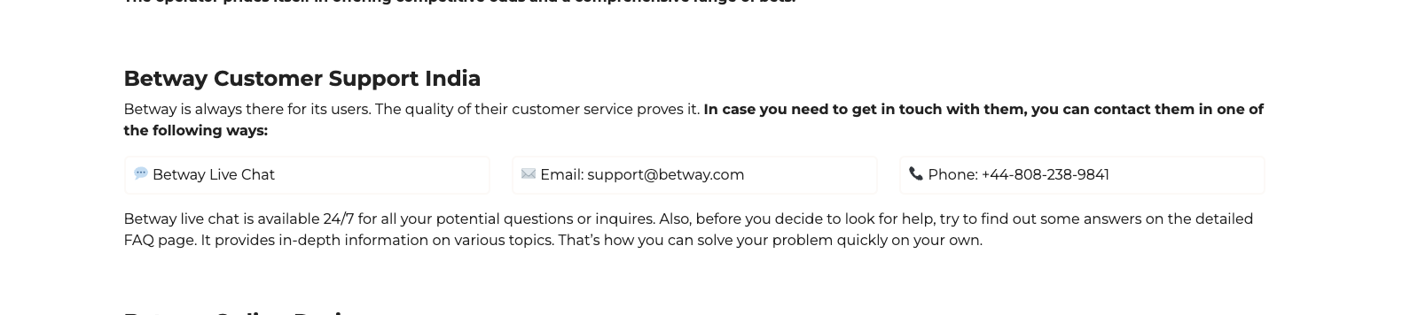 113. Customer Support Section