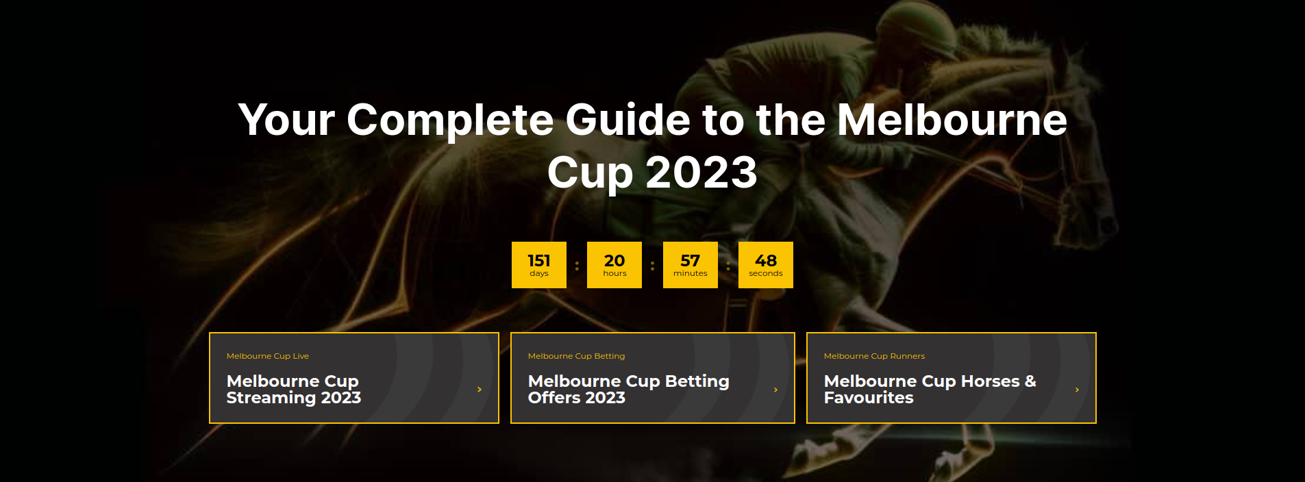 159. Melbourne Cup Hero Section